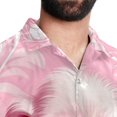 thumbnail image 5 of Pink Monkey Gorilla Men's Poplin Shirt, Casual Short Sleeve Printed Button Down Summer Beach Unisex Shirts, 5 of 6