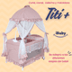 thumbnail image 2 of Cuna Corral Colecho Mecedora Titi + Plus iBaby con Velo Alto Dosel Cambiador y Móvil Musical rosa, 2 of 10