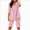 W68-Pink, variant on Women Spring And Summer Short Sleeves Split Shorts 2PC Casual Set Tracksuit Pajamas