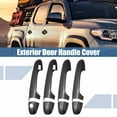 thumbnail image 2 of 8pcs ABS for Smart Key Carbon Fiber Pattern Exterior Side Door Handle Cover Trim for Toyota Tacoma 2016-2021 Black, 2 of 7
