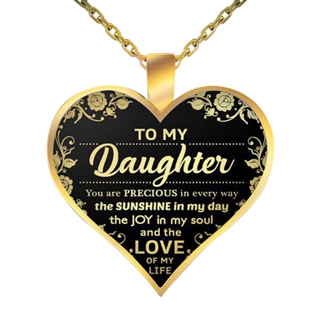 Electroplating Love Alloy Pendant Sweater Chain Mother To Daughter