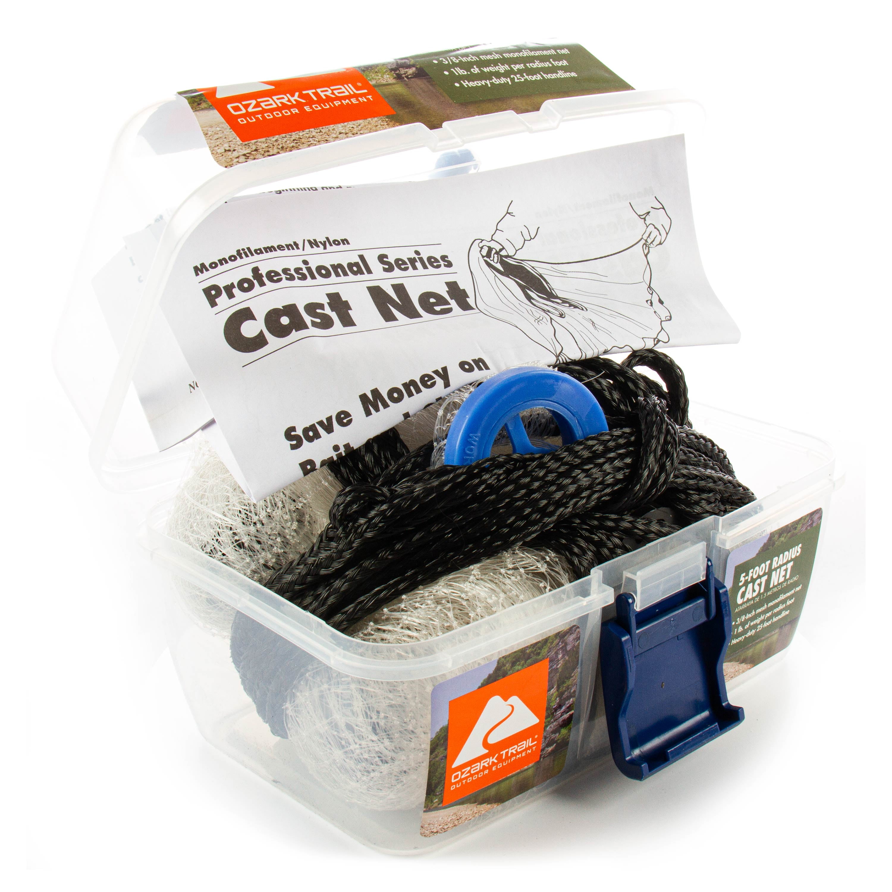Ozark Trail 5-Foot Pro Series Cast Fishing Net with 3/8-Inch Mesh