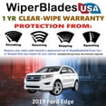 thumbnail image 2 of 2019 Ford Edge Beam Wiper Blades Wipers w/1yr Warranty (Set of 2), 2 of 5