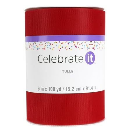 UPC: 0191518420920 | 6 Red Tulle Mega Roll by Celebrate It™
