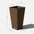 thumbnail image 4 of Veradek Pure Series Midland 30" Plastic Planter 2-Pack Espresso, 4 of 12