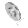 thumbnail image 3 of Single Groove Pulley 18mm Fixed Bore 80mm Outer Diameter Aluminum Alloy for Drilling Machine 6mm PU Round Belt, 3 of 5