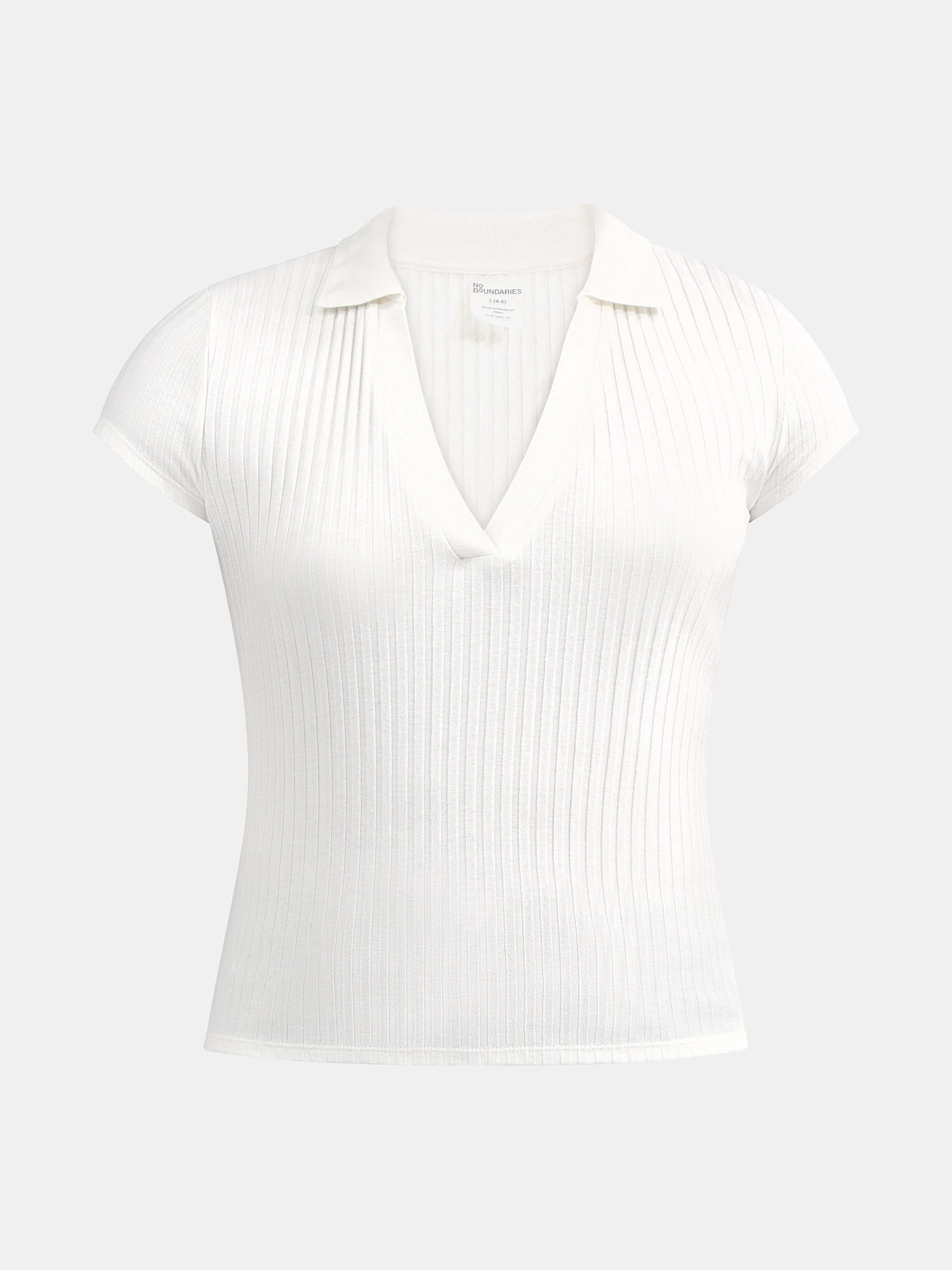Women's No Boundaries Johnny Collar Polo Shirt, Sizes XXS - XXL