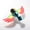 Red, variant on Wind-Powered Flying Bird Car Ornament, Flapping Wings Vehicle Decoration Cute Car Accessories Durable Plastic, 5.7" x 3.1", Green/Blue