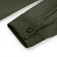 thumbnail image 5 of NoxwB Men's Lightweight Quilted Button Down Jackets Relaxed Fit Casual Cargo Outerwears Turndown Collar Long Sleeve Coats with Chest Pockets Army Green 2XL, 5 of 8