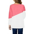 thumbnail image 2 of Long Sleeve Spring Autumn Kids Color Block Children Casual T-Shirt Tops, 2 of 3