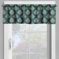 thumbnail image 2 of Ambesonne Damask Window Valance, French Rococo Motifs, 54" X 18", Dark Teal Eggshell, 2 of 5