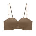 thumbnail image 3 of EliteGoogv Front Closure Bras For Women Wireless Bras For Women Seamless Bras For Women On Non Small Bust Womens Bras Everyday Bras For Women Brown XL, 3 of 5