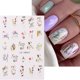thumbnail image 5 of 8 Uds pegatinas para uñas primavera pequeñas flores frescas mariposa dorada hojas ahuecadas suministros de decoración de uñas, 5 of 5