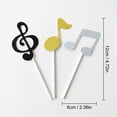 thumbnail image 2 of THOPBPRK 6pcs Diy Music Note Cake Toppers for Birthday Party Decorations,music Themed Party Decorations, Musical Theme Cupcake Picks, Festive Party Supplies, Gifts, Celebration Cake Flags, Gold, 2 of 5