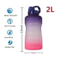 thumbnail image 3 of Eigraketly Botella de agua motivacional grande de 68 oz con marcador de tiempo y pajita extraíble Botella sin BPA a prueba de fugas para Fitness Gym Office Kits de desorden para acampar Numero 3 Eigraketly OD016991-03, 3 of 6