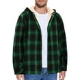 thumbnail image 3 of GENTS BLISS Flannel Shirts for Men Plaid Button Up Men Shirts Fleece Hooded Men Jacket Coat with Pocket, 3 of 11