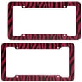 thumbnail image 3 of OxGord 1-Piece Plastic License Plate Frame with Zebra/Tiger Stripes, 3 of 3