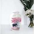 thumbnail image 7 of Elephant Keepsake Urns For Ashes Adult Man Set Of 4 - White Mini Urns For Human Ashes Adult Female - 1 Large Cremation Urn For Husband And Wife - Cherry Blossoms Urn For Mother (10&3) Inch, 7 of 7