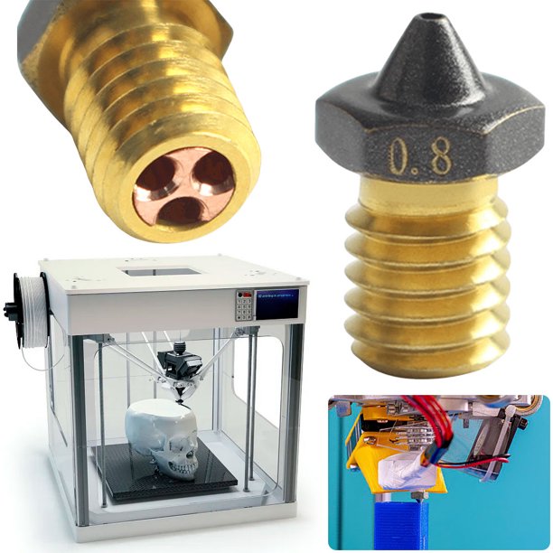 Boquilla Latón CHT Recubierta PTFE Flujo para E3D V6 para VORON/MK3S (0 8 M)