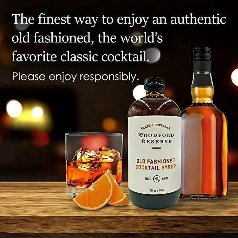 Woodford Reserve Old-Fashioned Cocktail Syrup, Cherry, Orange, Bitters Flavored, 1 Bottle