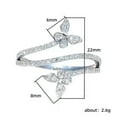 thumbnail image 2 of K-KED 925 Silver Wedding Ring Fashion Women Butterfly Cubic Zircon Delicate Jewelry Sz 6-10-10, 2 of 6