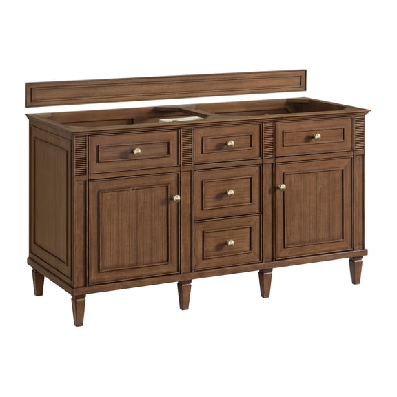 James Martin Vanities 424-V60d Lorelai 60" Double Basin Wood Vanity Cabinet Only -