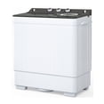 thumbnail image 1 of Portable Washing Machine 26lbs Twin Tub Compact Semi-automatic with Drain Pump Washer Spinner Combo,Grey, 1 of 8