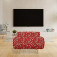 thumbnail image 2 of XYZCANDO Christmas Candy Cane Couch Covers Chair Sofa Covers Stretch Printed Armchair Slipcover Couch Cushion Covers Washable Furniture Protection for Pet Kids, 2 of 6