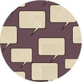 thumbnail image 1 of Ahgly Company Machine Washable Indoor Round Transitional Velvet Maroon Purple Area Rugs, 6' Round, 1 of 7