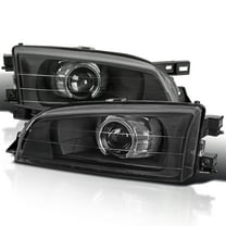 Spec-D Tuning Black Projector Headlights Compatible with 1995-2001 Subaru Impreza, Left   Right Pair Headlamps Assembly