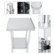thumbnail image 1 of Mesa de trabajo de acero inoxidable de doble capa Mesa de cocina Mesa de operaciones Mesa de trabajo Escritorio de cocina Mesa de preparación de cocina comercial de 06 mm ANGGREK Otros, 1 of 8