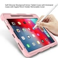 thumbnail image 4 of Dteck Case for iPad Pro 11 4th Gen 2022/ 3rd Gen 2021/ 2nd Gen 2020/ 1st Gen 2018 , Military Grade Shockproof Silicone Kickstand Cover for iPad Air 5 / iPad Air 4, Rosegold, 4 of 6
