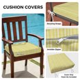thumbnail image 2 of Outdoor Patio Cushion Covers 4 Pack Light Yellow Striped Patio Chair Cushion Covers with Ties and Zipper Vintage Farmhouse Stripes Waterproof Outdoor Seat Cushion Covers for Patio Furniture 22"x20", 2 of 5
