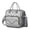 Grey-48, variant on Symmetrical Plaid Stripes Cooler Bag - Rustic Nordic Style Tote for Business & Casual