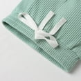 thumbnail image 7 of Izhansean Newborn Baby Boy Girl Clothes Ribbed Knitted Romper Long Pants Fall Winter Suit Light Green 3-6 Months, 7 of 7