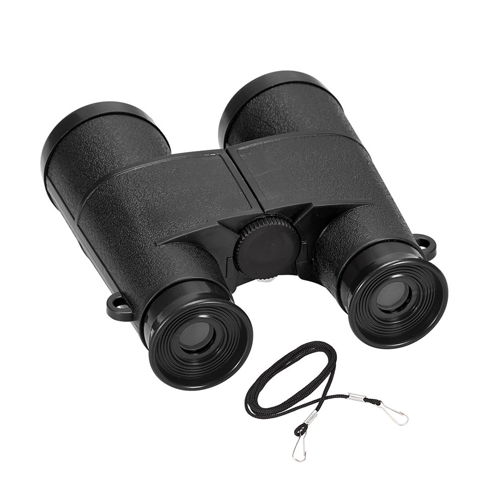Toy Binoculars 6X35 Compact Foldable Binoculars Black with Neck Strap