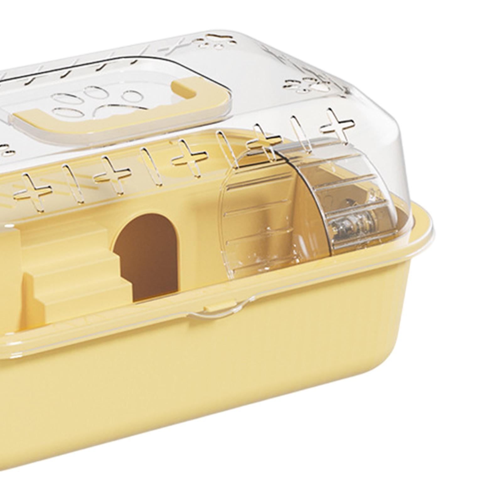 Bothyi Hamster Carry Case Cage Small Animals Hamster Carrying Box for Small Animals Yellow