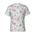 thumbnail image 4 of Vsdgher Cute Flamingo Print Men's Dry Fit Mesh Athletic Shirts Moisture Wicking Tennis T-Shirt Tops, 4 of 9