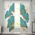thumbnail image 4 of Luxury Tulle Curtains Marble Ginkgo Biloba Living Room Kitchen Chiffon Curtain Youth Bedroom Sheer Floor Valance Curtain, 4 of 7