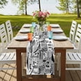 thumbnail image 4 of Table Runners 70 Inches Long Dress Scarves, Torn Paper Farmhouse Coffee/Dining/Kitchen Table Decor, Holiday Table Runner, Vintage Abstract Collage Newspaper Art 13x70 Inch, 4 of 9