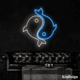 thumbnail image 2 of Craftnamesign Yin Yang Fish Neon Sign, Fish Lover Gifts, Fish Shop Decor, 2 of 4