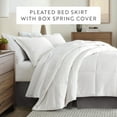 thumbnail image 3 of Tailored Pleated Bed Skirt Box Spring Frame Cover Dust Ruffle in Gray for Cal King Size Bedding by Comfort Canopy, 3 of 12