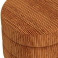 thumbnail image 6 of !nspire Modern Fabric Round Ottoman - Rust Brown, 6 of 6