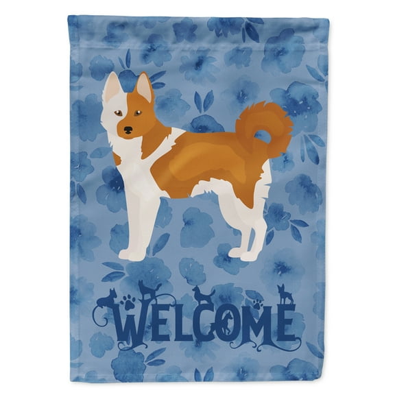 Carolines Treasures CK6025CHF Nordic Spitz Welcome Flag Canvas House Size Large multicolor