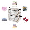 thumbnail image 4 of Foldable Clothes Storage Bags Clothes Organizer Bin with Clear Windows for Clothes Bedding Watercolor Rabbit Pattern, 4 of 6