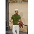 thumbnail image 6 of COOFANDY Men's Short Sleeve Turtleneck Sweater Casual Pullover Basic T-Shirts Thermal Tops for Men, 6 of 6