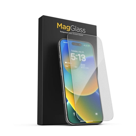 MagGlass Matte Screen Protector for iPhone 16 (Anti Glare) Fingerprint and Scratchproof Tempered Glass (Easy Applicator Included)