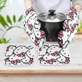 thumbnail image 6 of Hello Kitty Oven Mitts And Pot Holders Set 4 Pcs, Heat Resistant Oven Mitt Set with Potholders, Hot Pads And Oven Mitts Sets Oven Glove for Kitchen, Baking, Cooking, Grilling, 6 of 7
