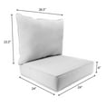 thumbnail image 3 of Jordan Manufacturing 24" x 47" Grey Solid Outdoor Deep Seat Chair Cushion Set, 3 of 3