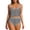 Gray#floral bathing suit, variant on Women's Bikini Sets Tropical Print High Waisted 2 Piece Swimsuits Hawaiian Beach Bathing Suits Mint Green S